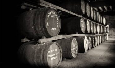 Oak Barrels of the Tomatin Whisky Distillery